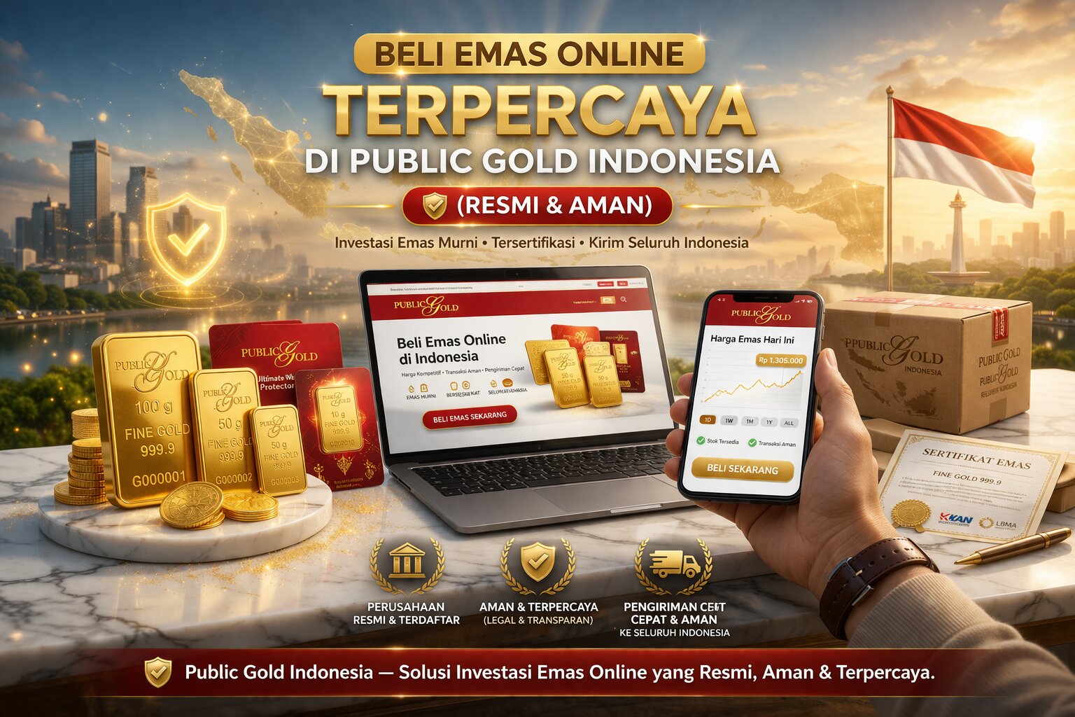 Beli Emas Online Terpercaya di Public Gold Indonesia Resmi Dan Aman untuk Pemula